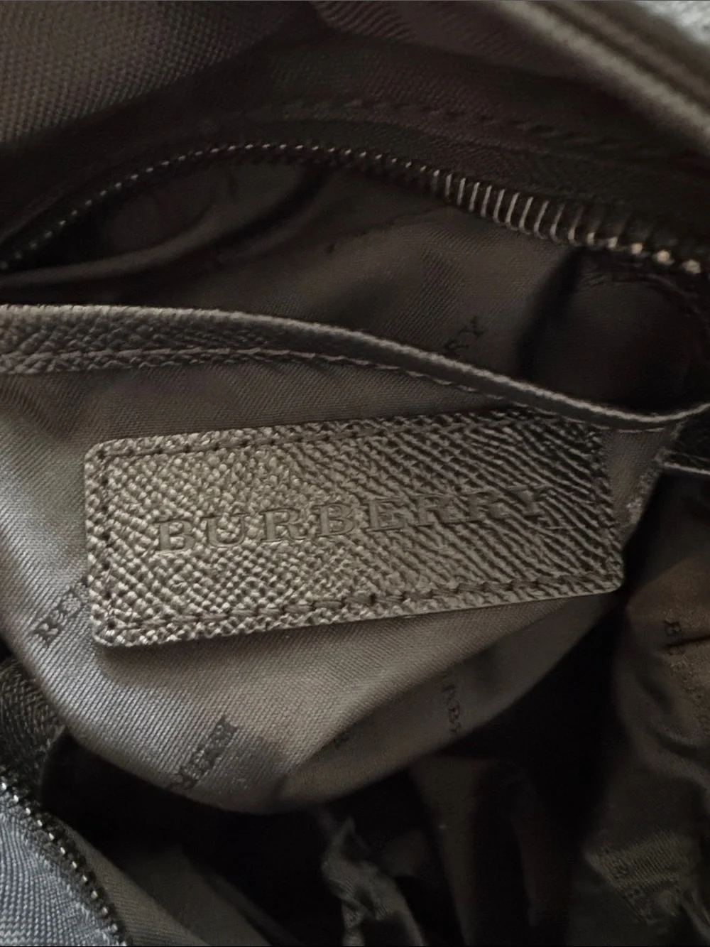 Burberry Black Check Pattern Diaper Tote Bag